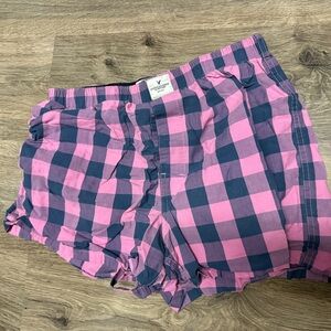 American Eagle Outfitters Pink and Blue Checkered boxers